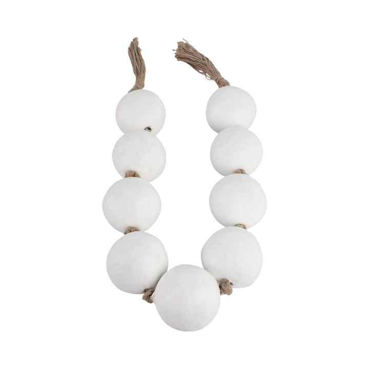 44X3" ECOMIX BEAD GARLAND, WHITE