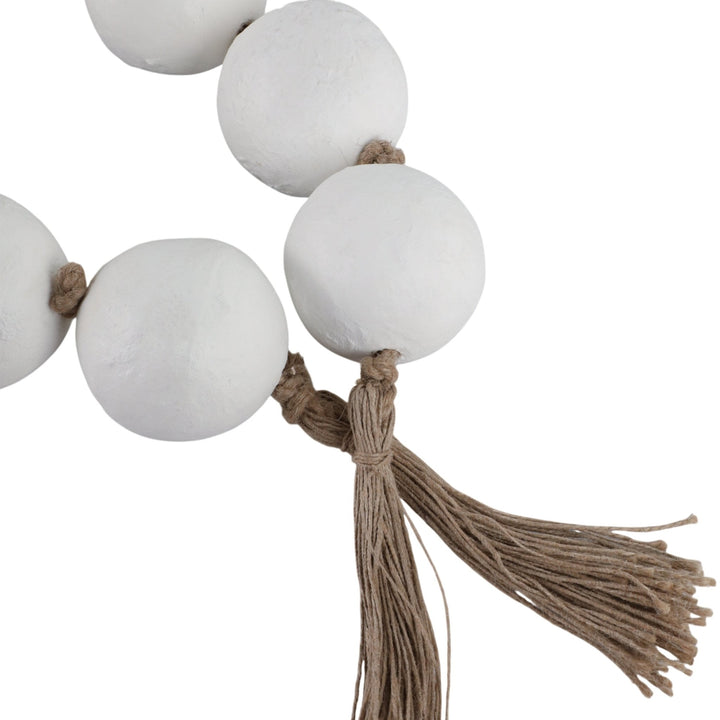44X3" ECOMIX BEAD GARLAND, WHITE