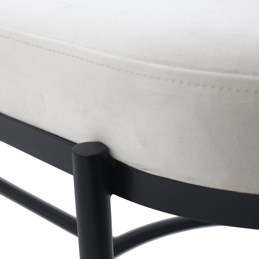 48" KINROSS CREAM VELVET BENCH