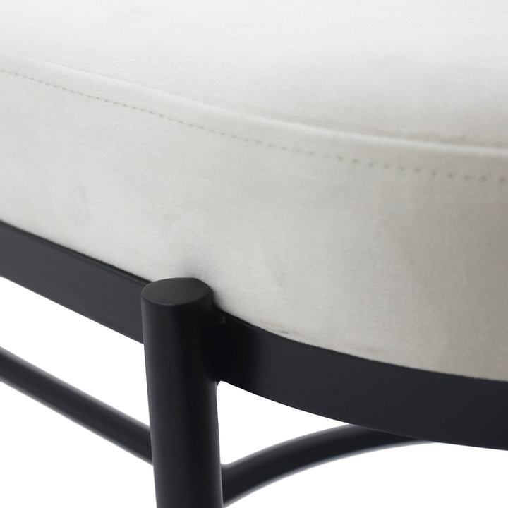 48" KINROSS CREAM VELVET BENCH