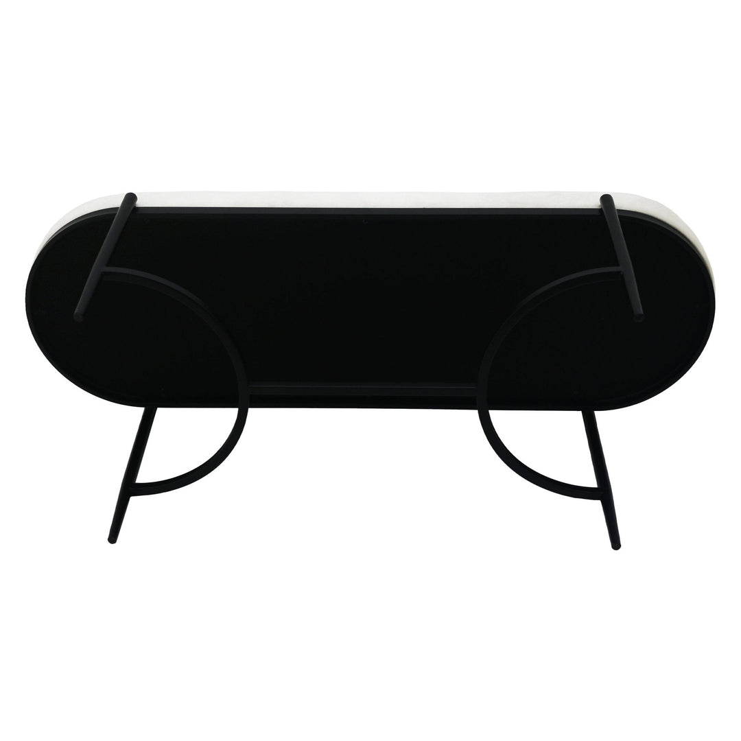 48" KINROSS CREAM VELVET BENCH