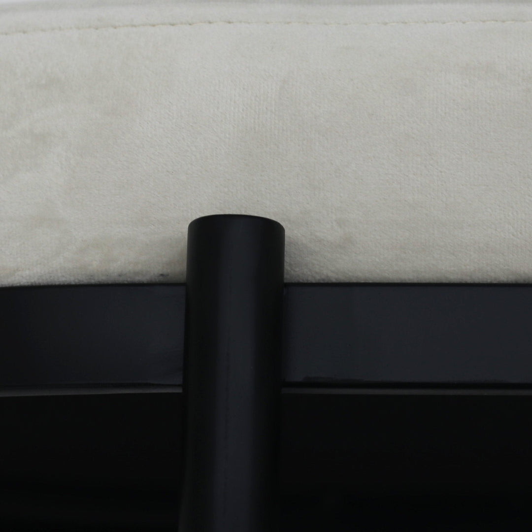 48" KINROSS CREAM VELVET BENCH