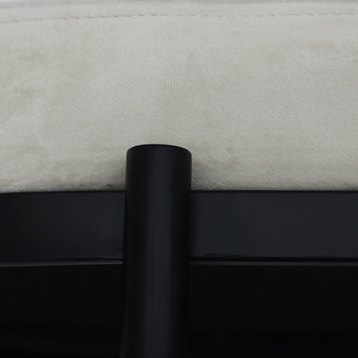 48" KINROSS CREAM VELVET BENCH