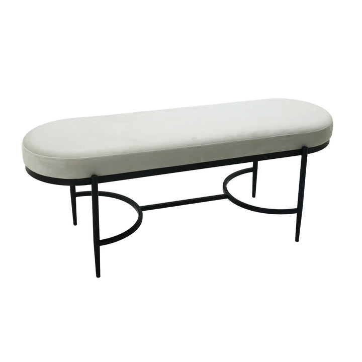 48" KINROSS CREAM VELVET BENCH