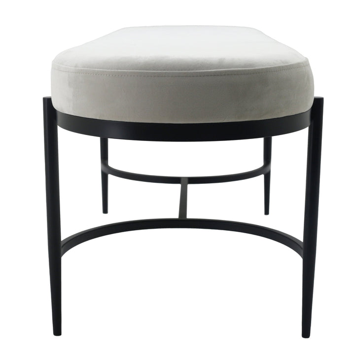48" KINROSS CREAM VELVET BENCH