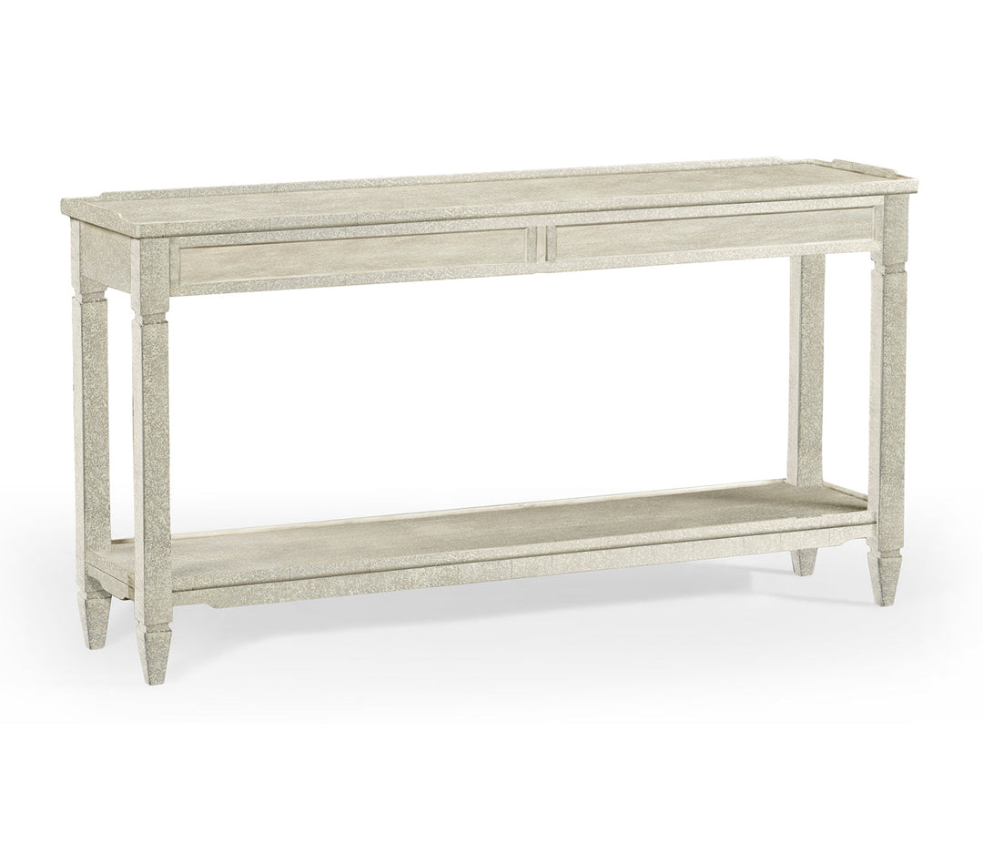 JC Edited - Casually Country Collection - Console Table with Drawer in Whitewash Driftwood