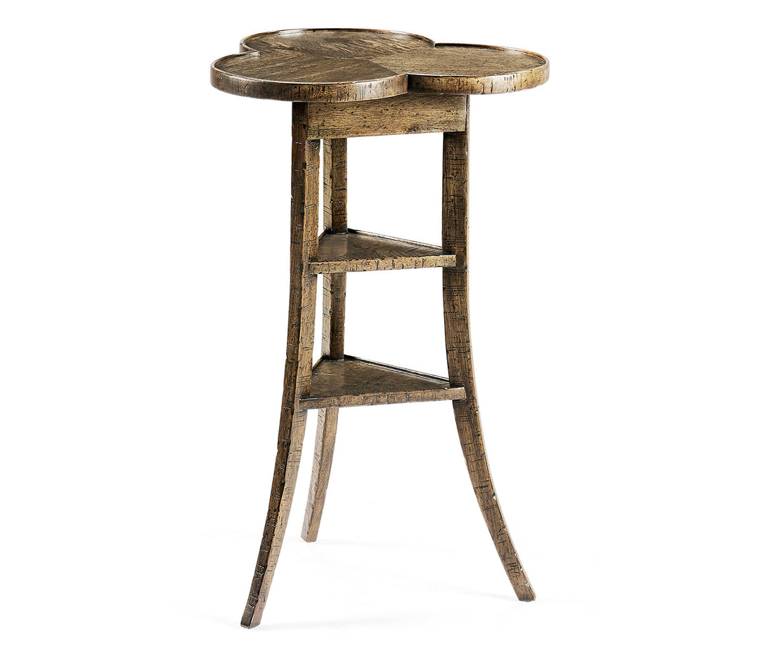 JC Edited - Casually Country Collection - Trefoil Side Table in Medium Driftwood