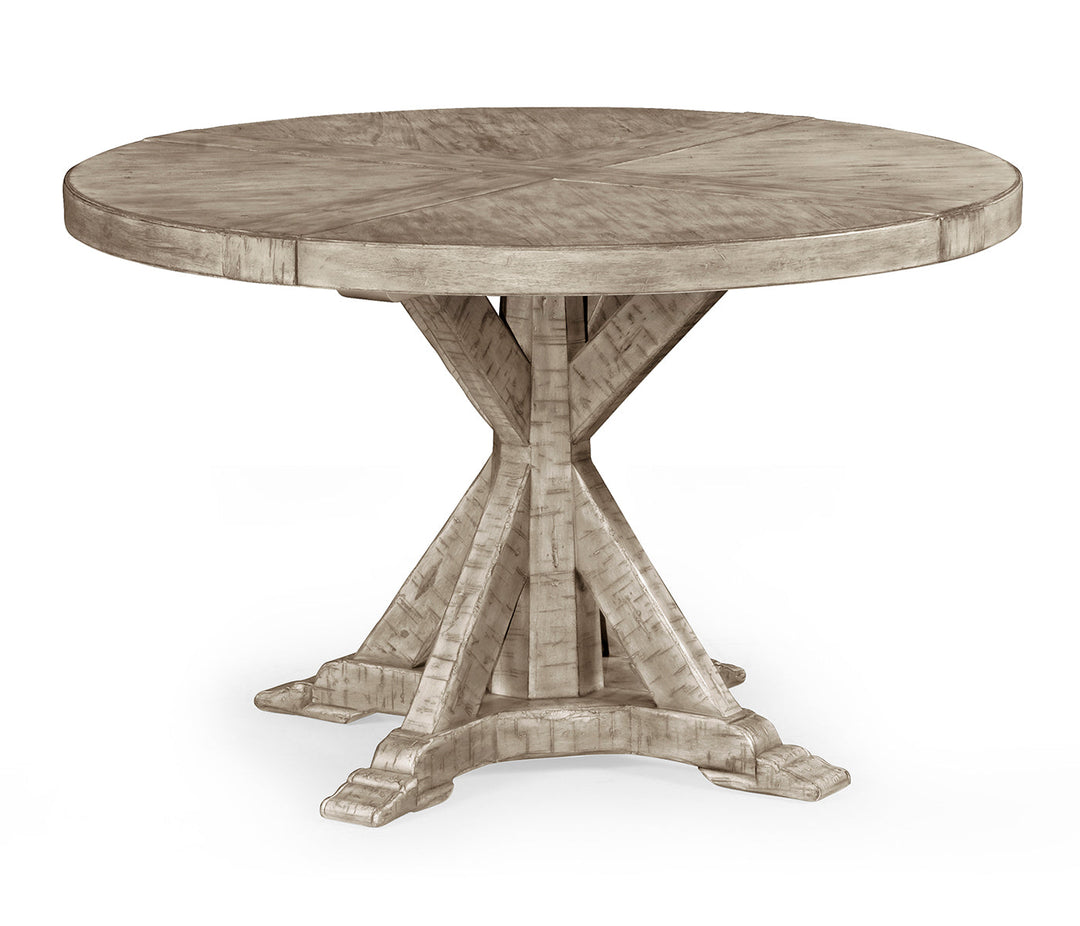 JC Edited - Casually Country Collection - 48" Rustic Grey Circular Dining Table