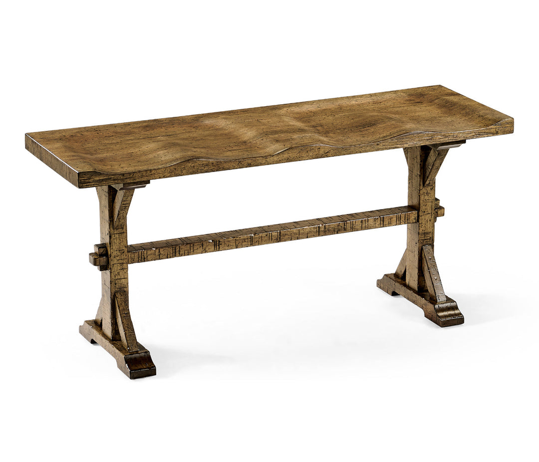 JC Edited - Casually Country Collection - Casual Narrow Medium Driftwood Topped Bench