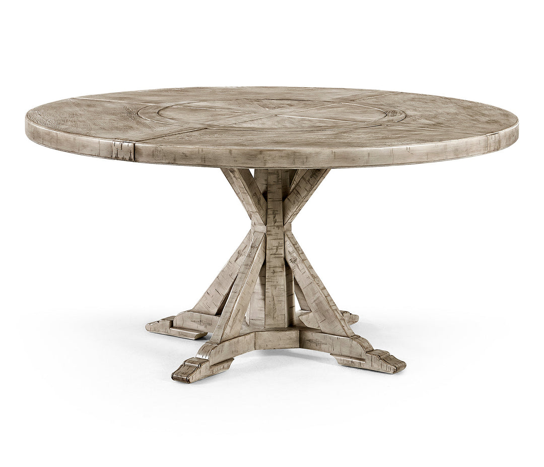 JC Edited - Casually Country Collection - 60" Circular Dining Table in Rustic Grey