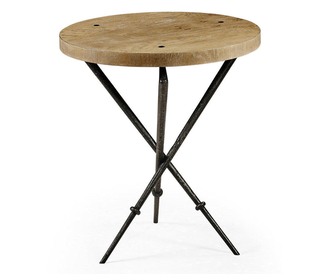 JC Edited - Assorted Collection - Round Lamp Table with Iron Base