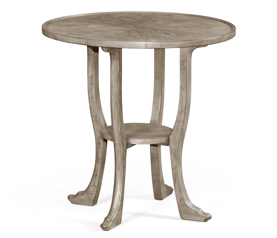 JC Edited - Casually Country Collection - Rustic Grey Round Lamp Table