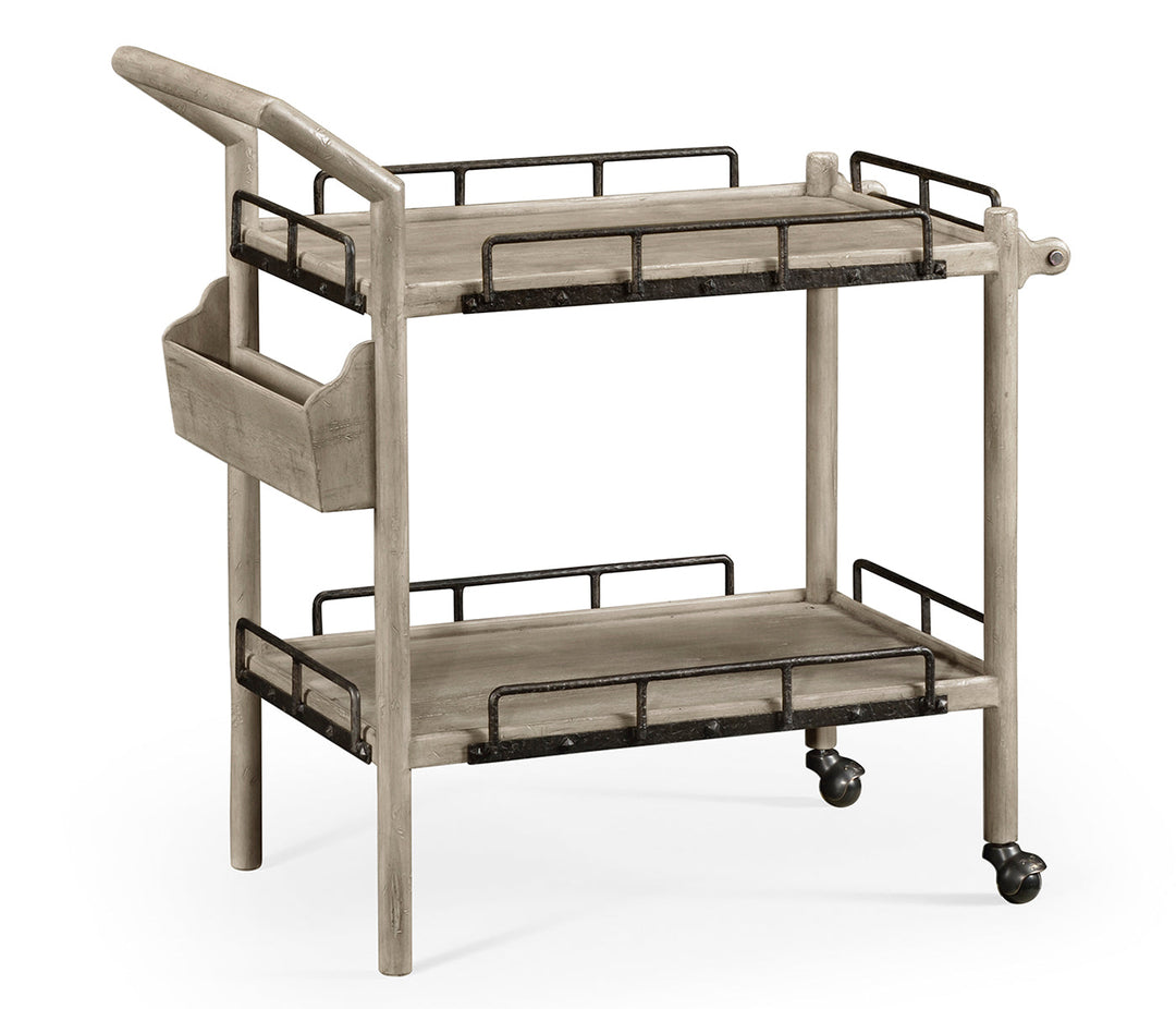 JC Edited - Casually Country Collection - Rustic Grey Bar Cart