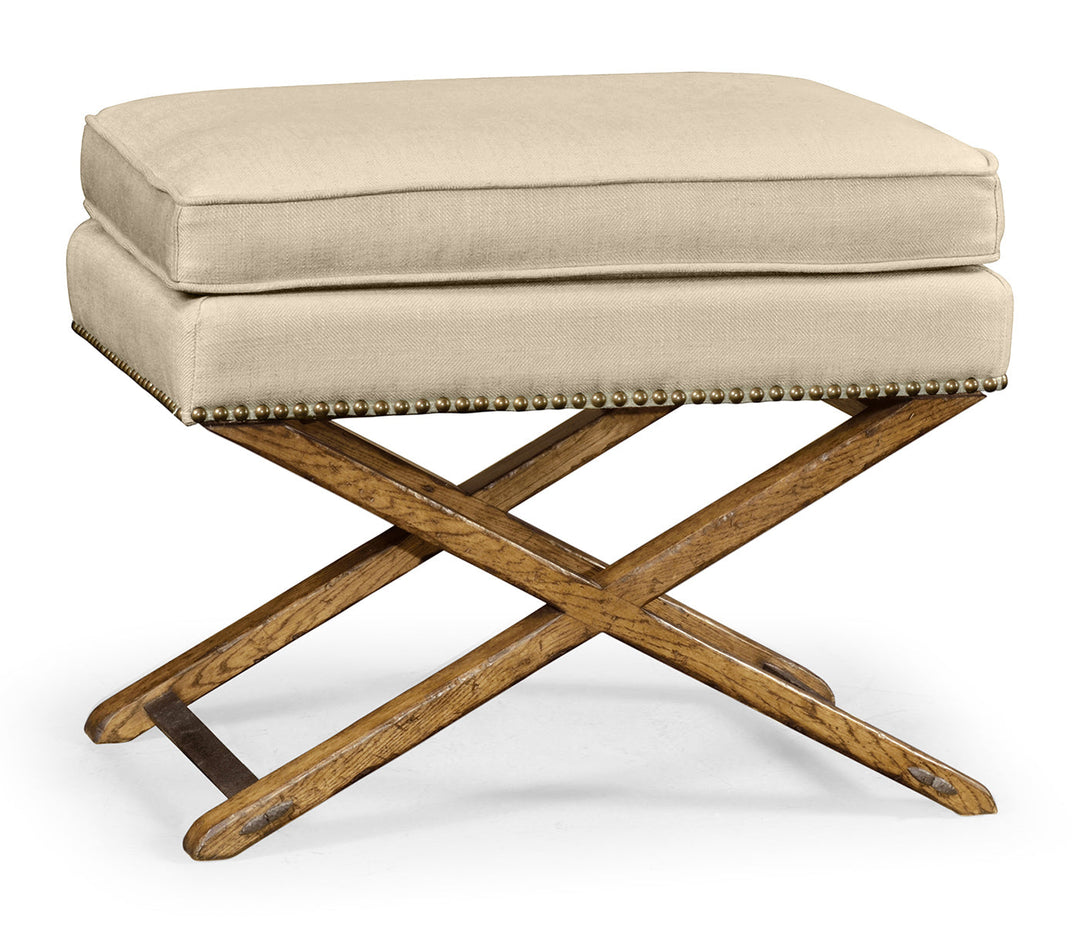 JC Edited - Sussex Collection - Rectangular Light Brown Chestnut Stool