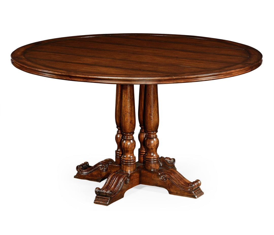 54" French round country dining table