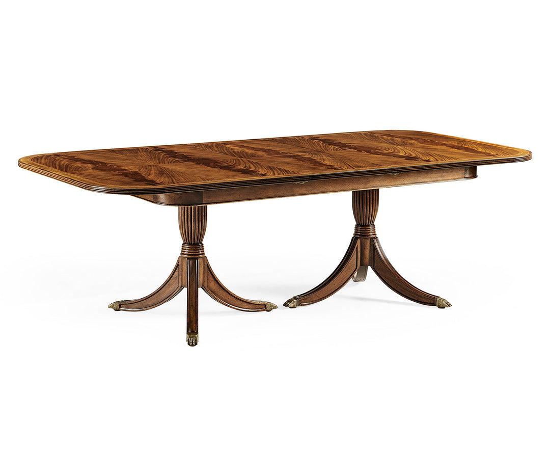 Regency Crotch Walnut Extending Dining Table