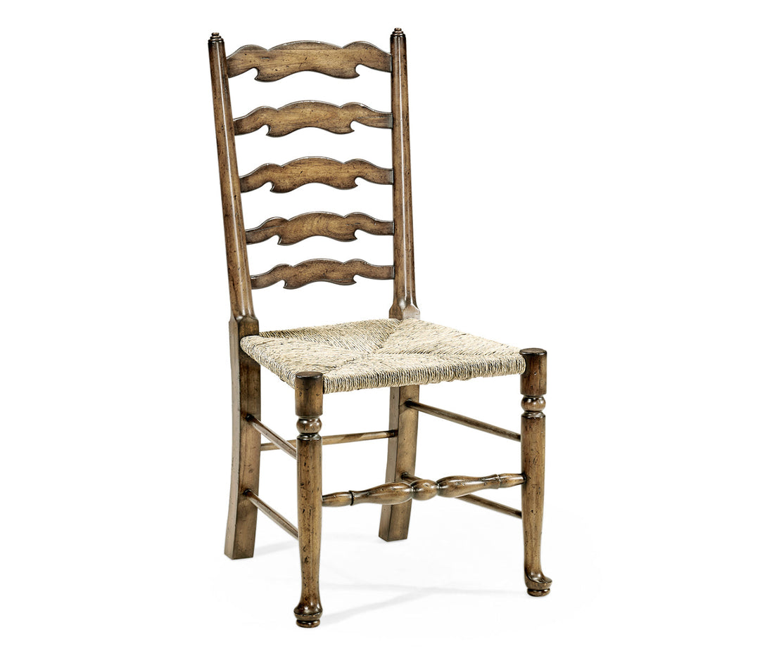 Casual Ladderback Medium Driftwood Dining Side Chair