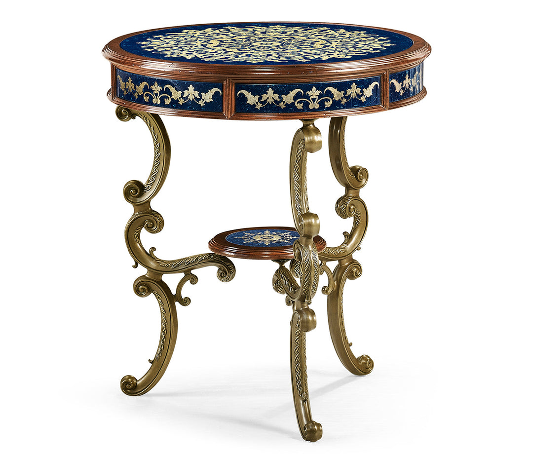 Lapis Blue Églomisé Side Table