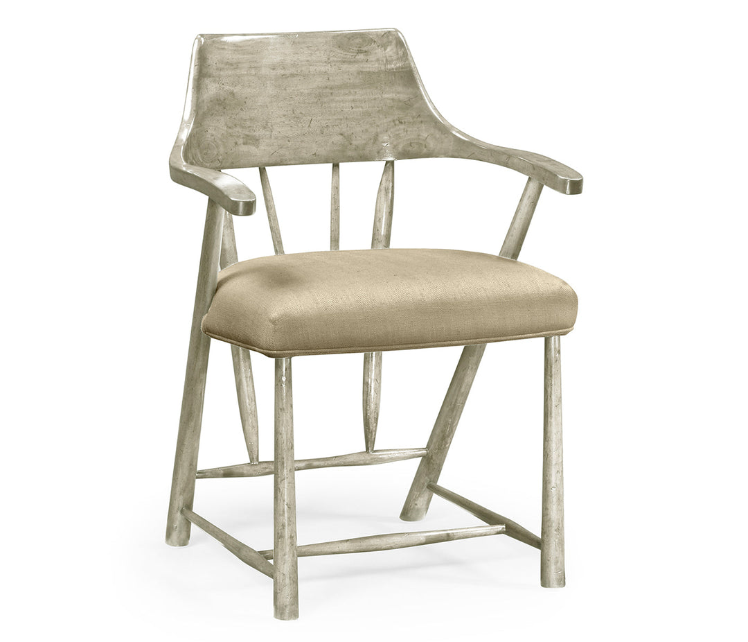 Casual Rustic Grey Captains Chair