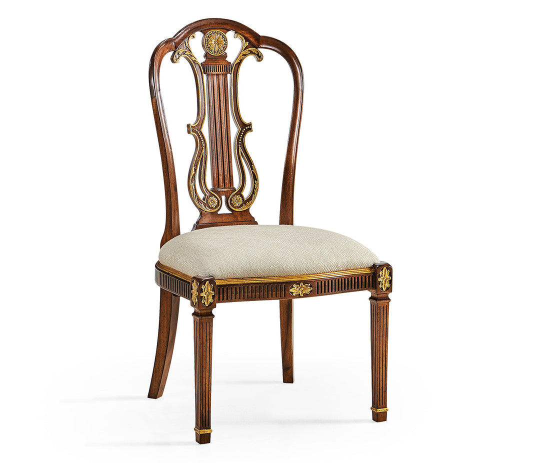 Buckingham Gilded Lyre Back Side Chair