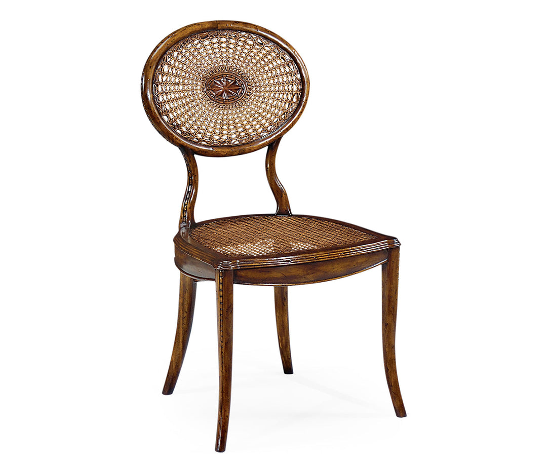 Country Farmhouse Collection - French caned chair with oval back (Side)