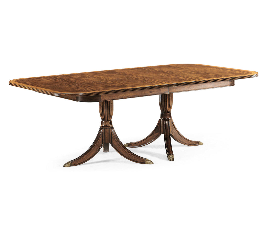 Windsor Two-Leaf Walnut Extending Dining Table