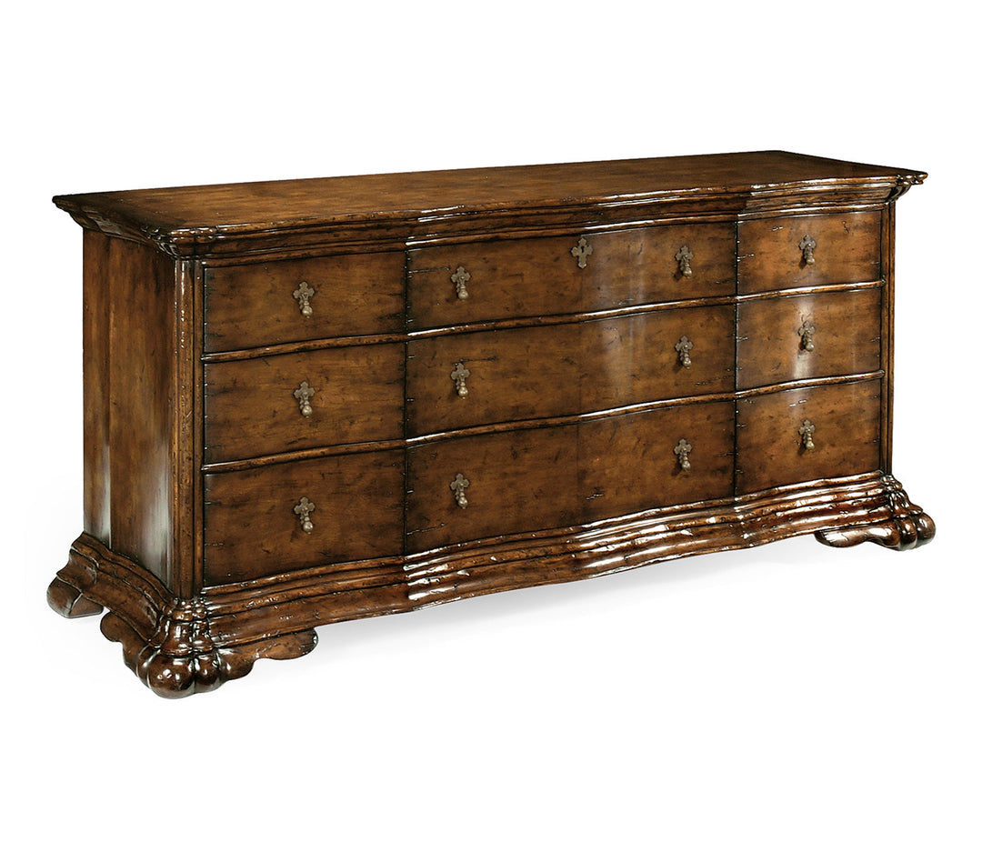 Country Farmhouse Collection - Dutch style large triple chest nine drawers