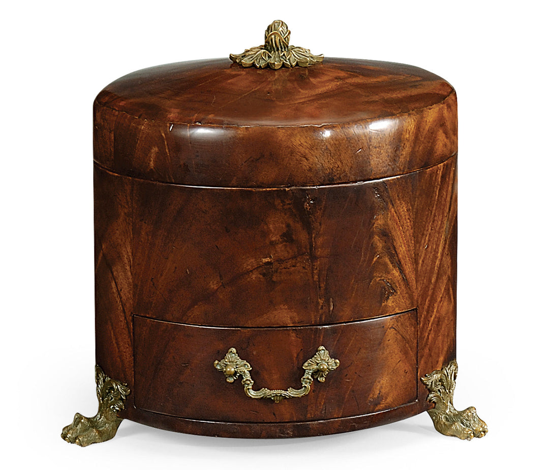 Buckingham Collection - Round Crotch Mahogany Jewellery Box