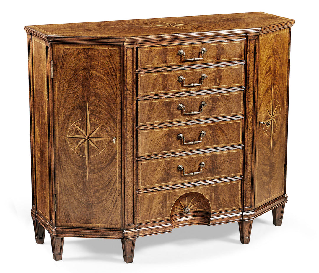 Windsor Collection - Starburst Walnut Side Cabinet