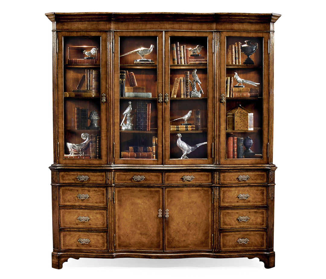 Windsor Collection - Serpentine Architrave Walnut China Cabinet