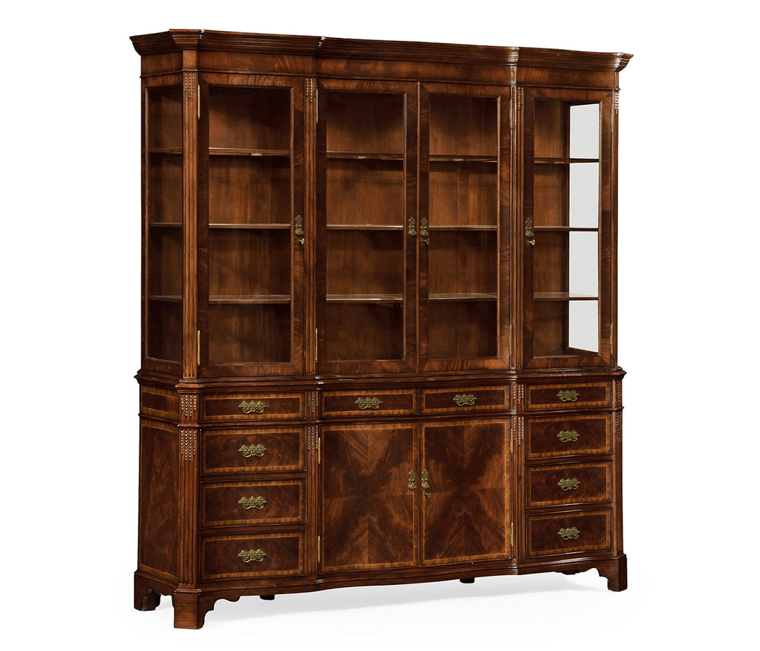 Buckingham Collection - Serpentine Architrave Mahogany China Cabinet