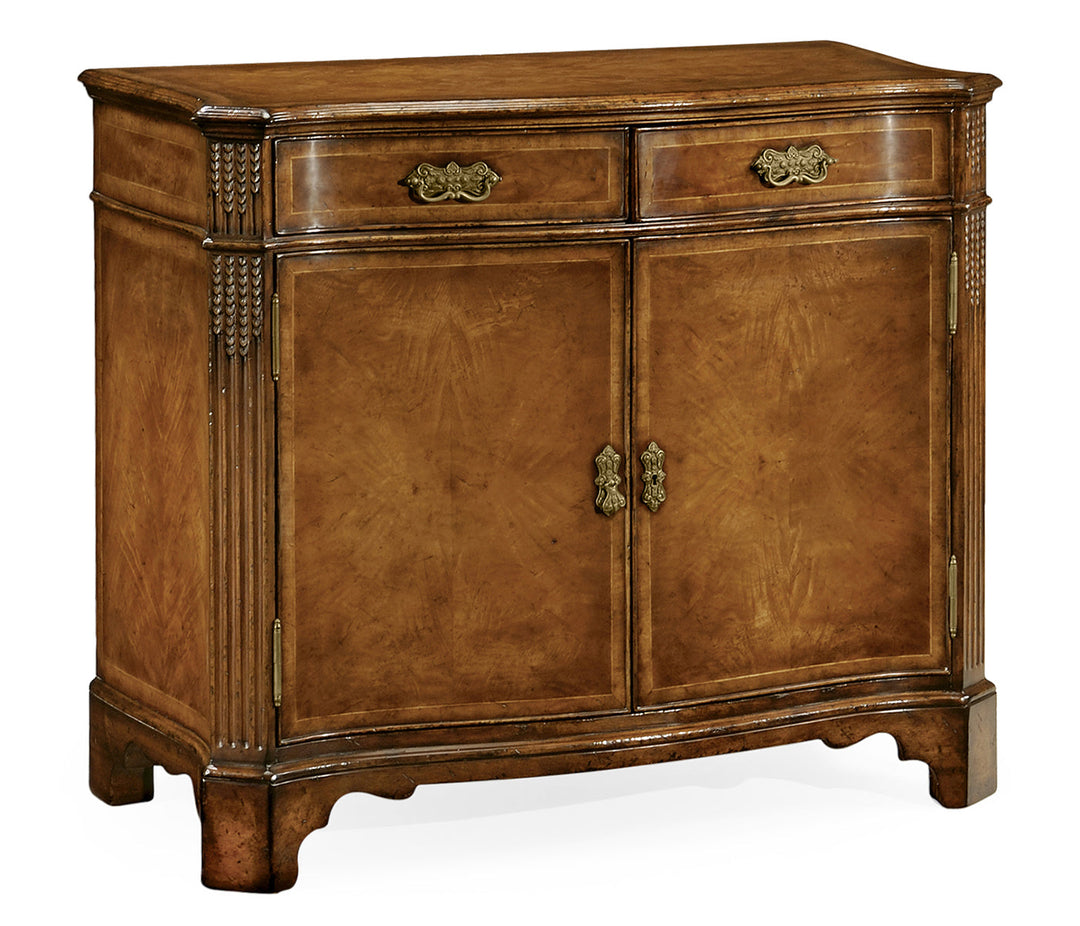 Windsor Collection - Serpentine Two Door Walnut Cabinet