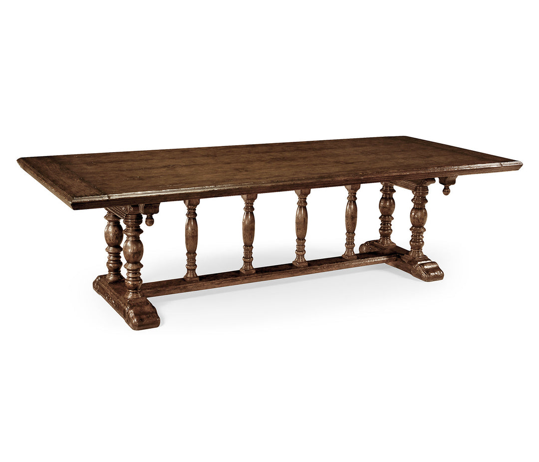 Sherwood Oak Collection - Elizabethan Style Dark Oak Dining Table