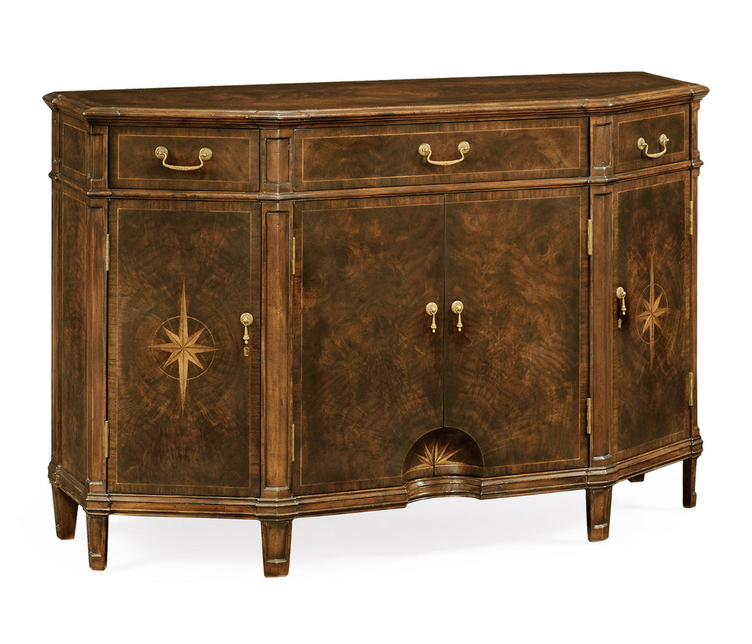 Tribeca Collection - Starburst Dark Walnut Side Cabinet