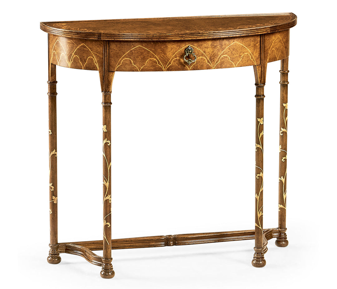 Windsor Collection - "Gothic" burl console