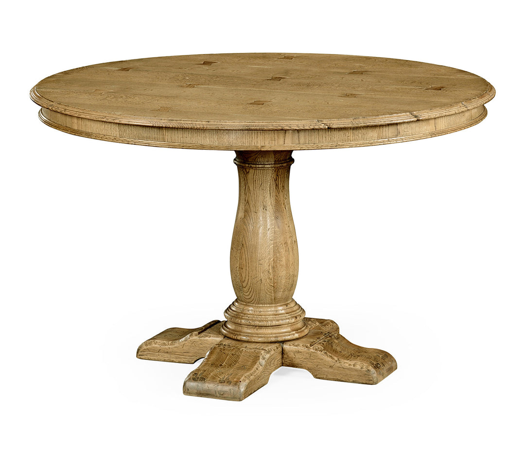 Sherwood Oak Collection - 48'' French Country Style Natural Oak Dining Table