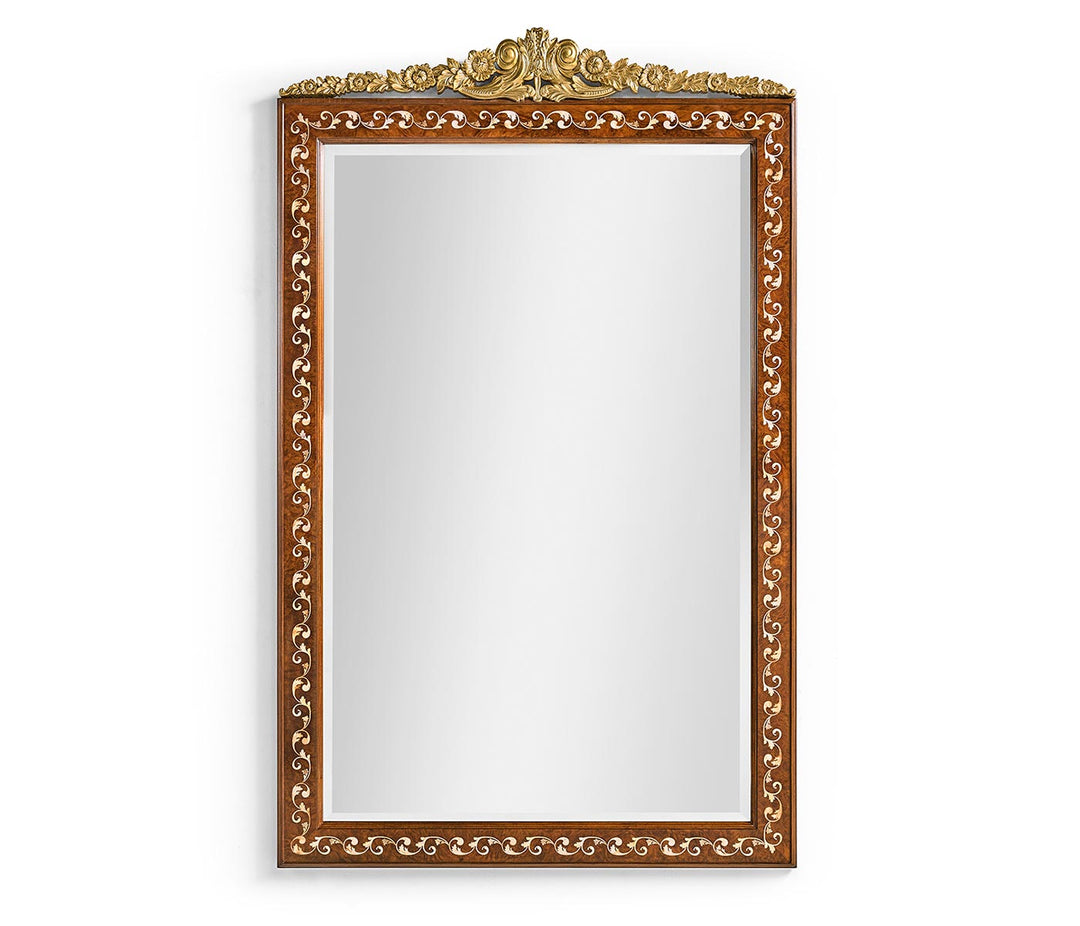 Duchess Collection - Louis XVI Style inlaid & gilded rectangular mirror