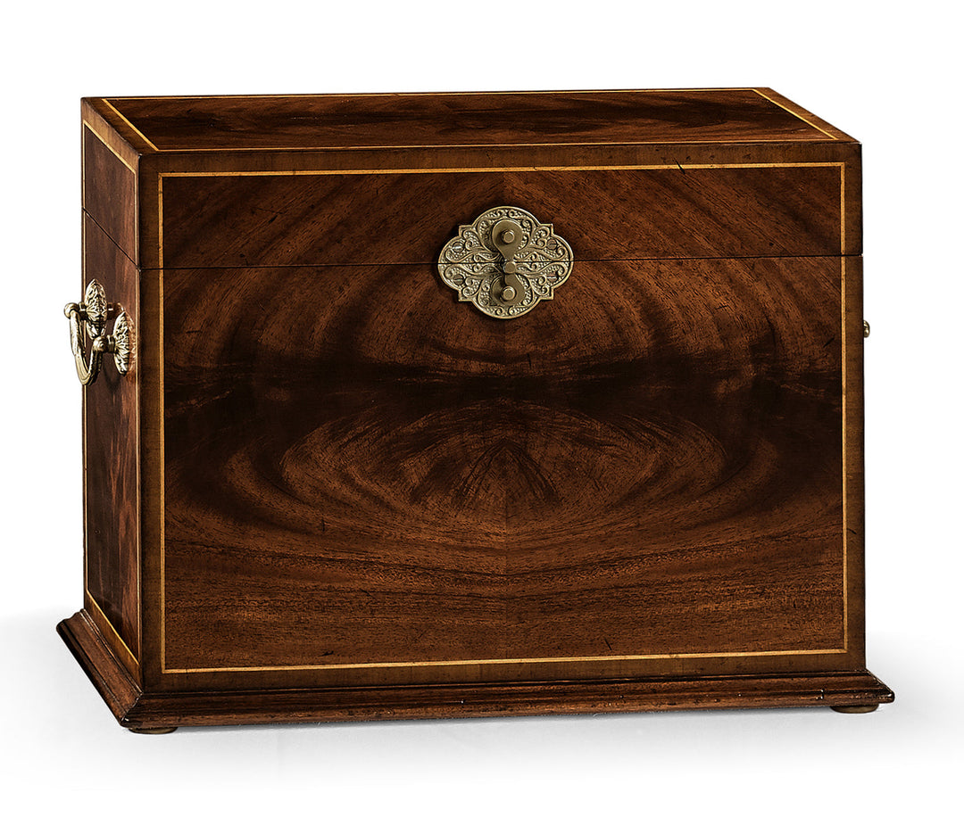 Buckingham Collection - Tall Square Crotch Mahogany Jewellery Box