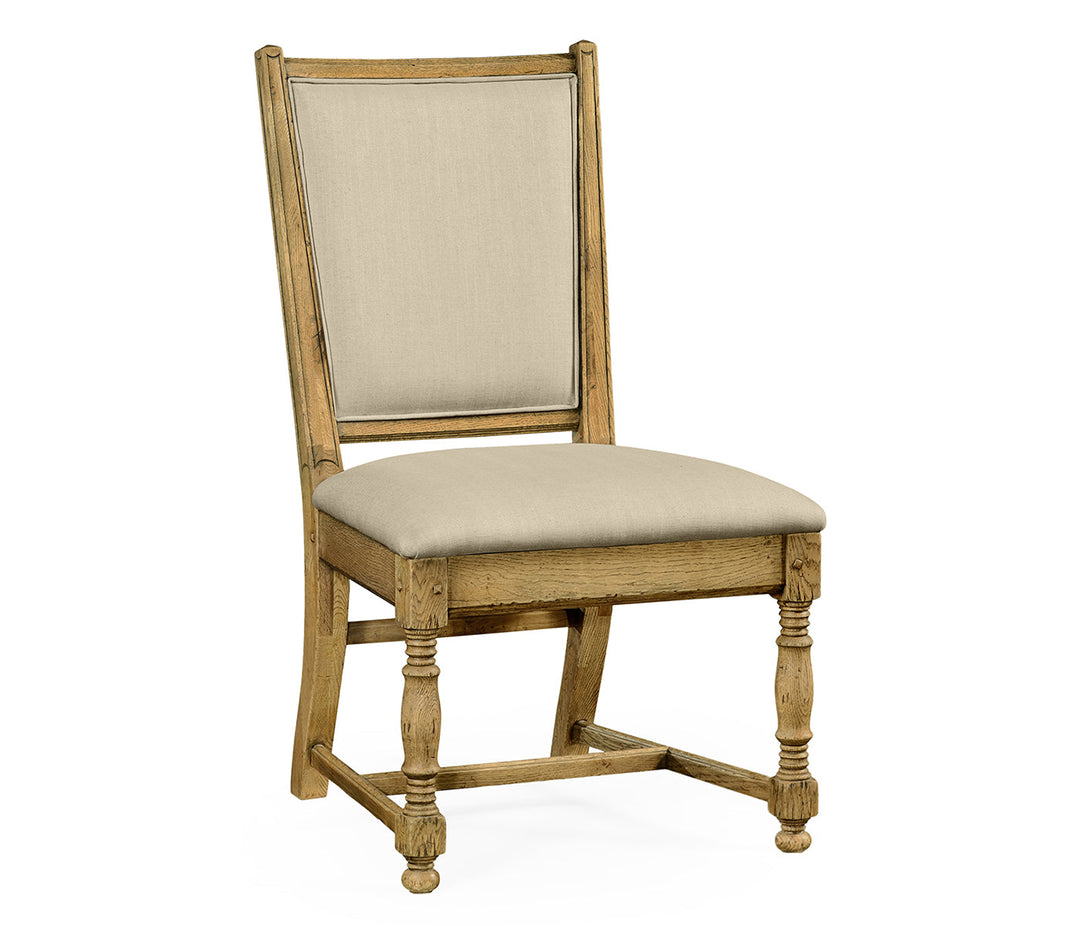 Sherwood Oak Collection - Distressed Natural Oak Country Side Chair