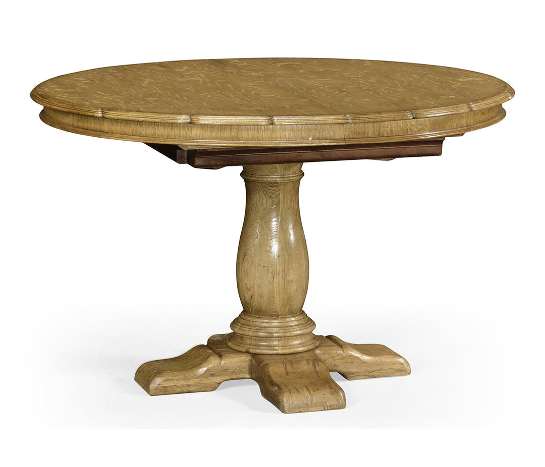 Sherwood Oak Collection - 48" Extending Natural Oak Country Table