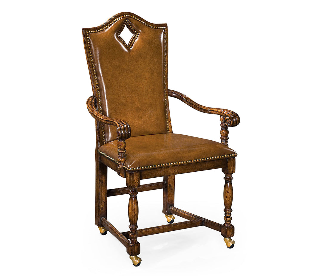 Country Farmhouse Collection - High Back Playing Card "Diamond" Arm Chair