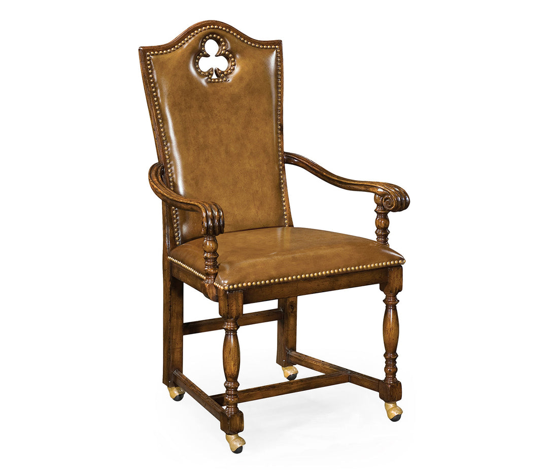 Country Farmhouse Collection - High Back Playing Card "Club" Arm Chair