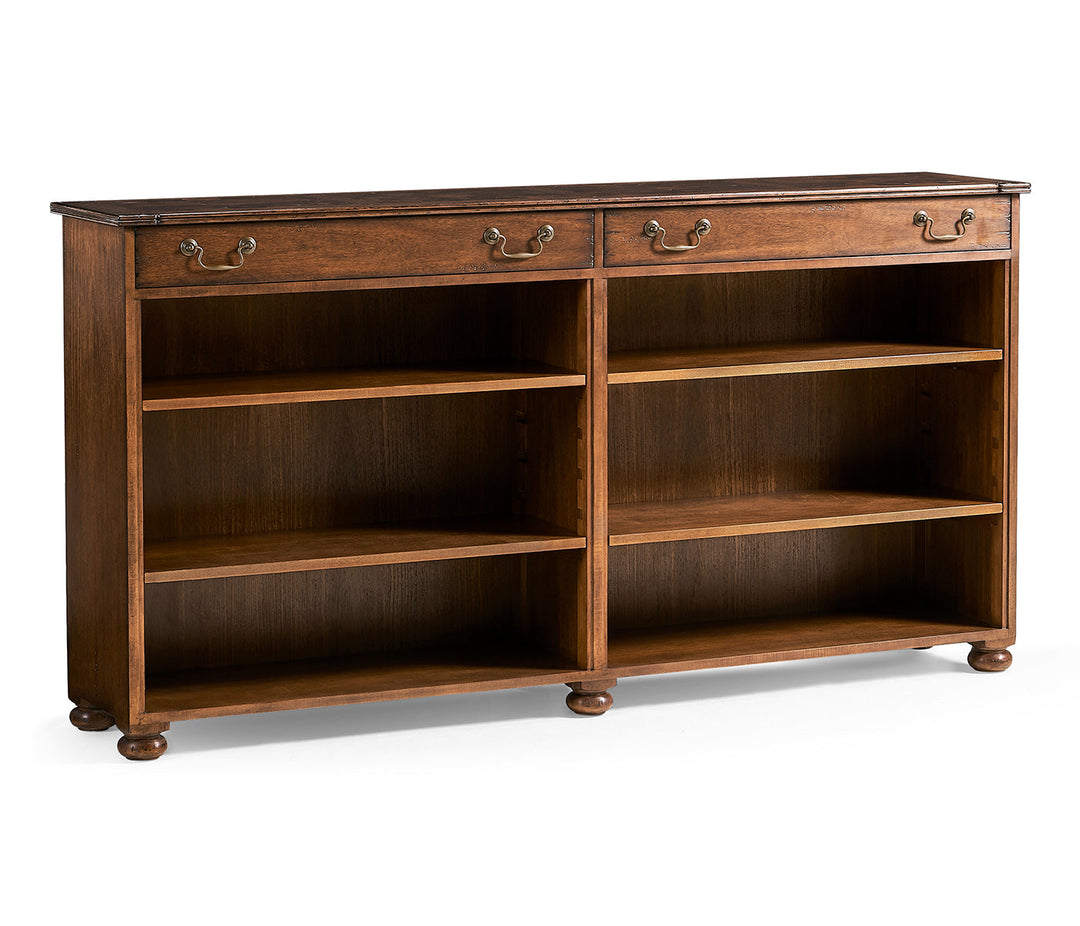 JC Edited - Huntingdon Collection - Walnut Oyster Double Open Bookcase