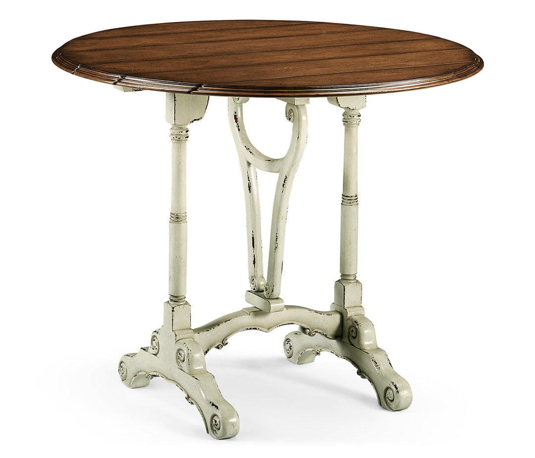 Country Farmhouse Collection - White rub-through tilt top table