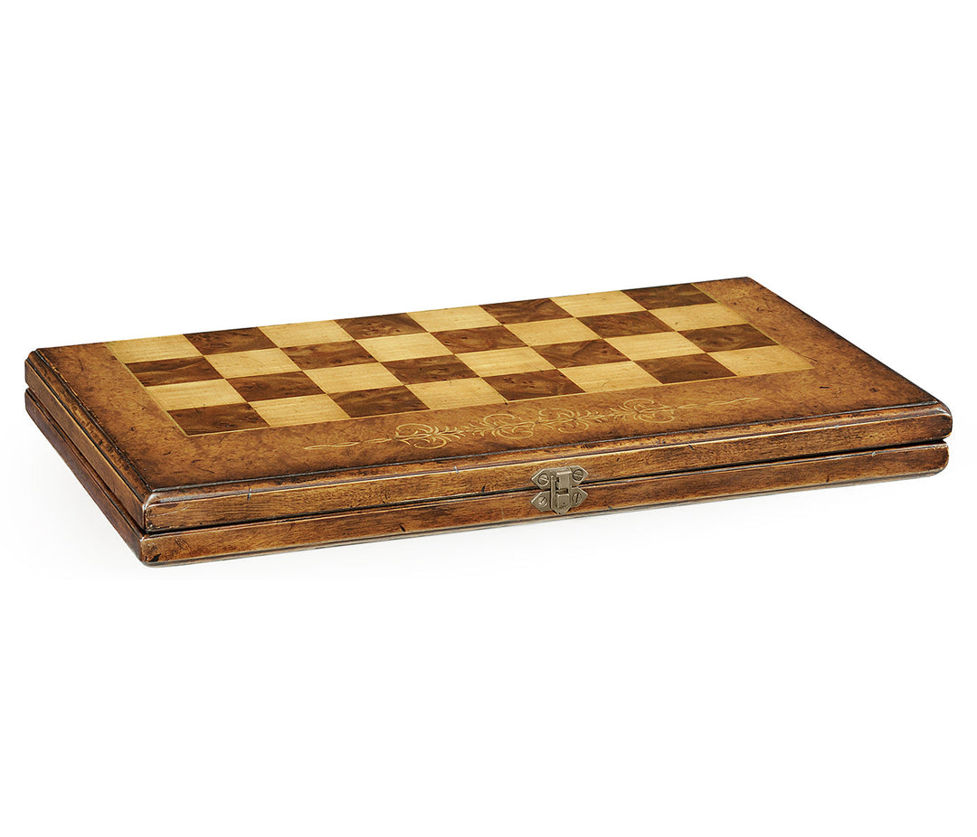 Windsor Collection - Folding Burl Walnut Games Board