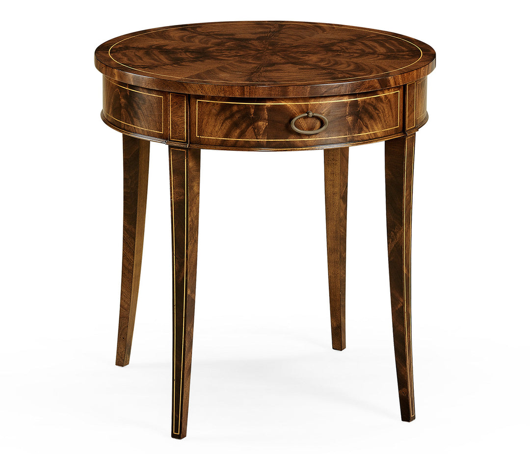 Clean & Classic Collection - Round Antique Mahogany Side Table