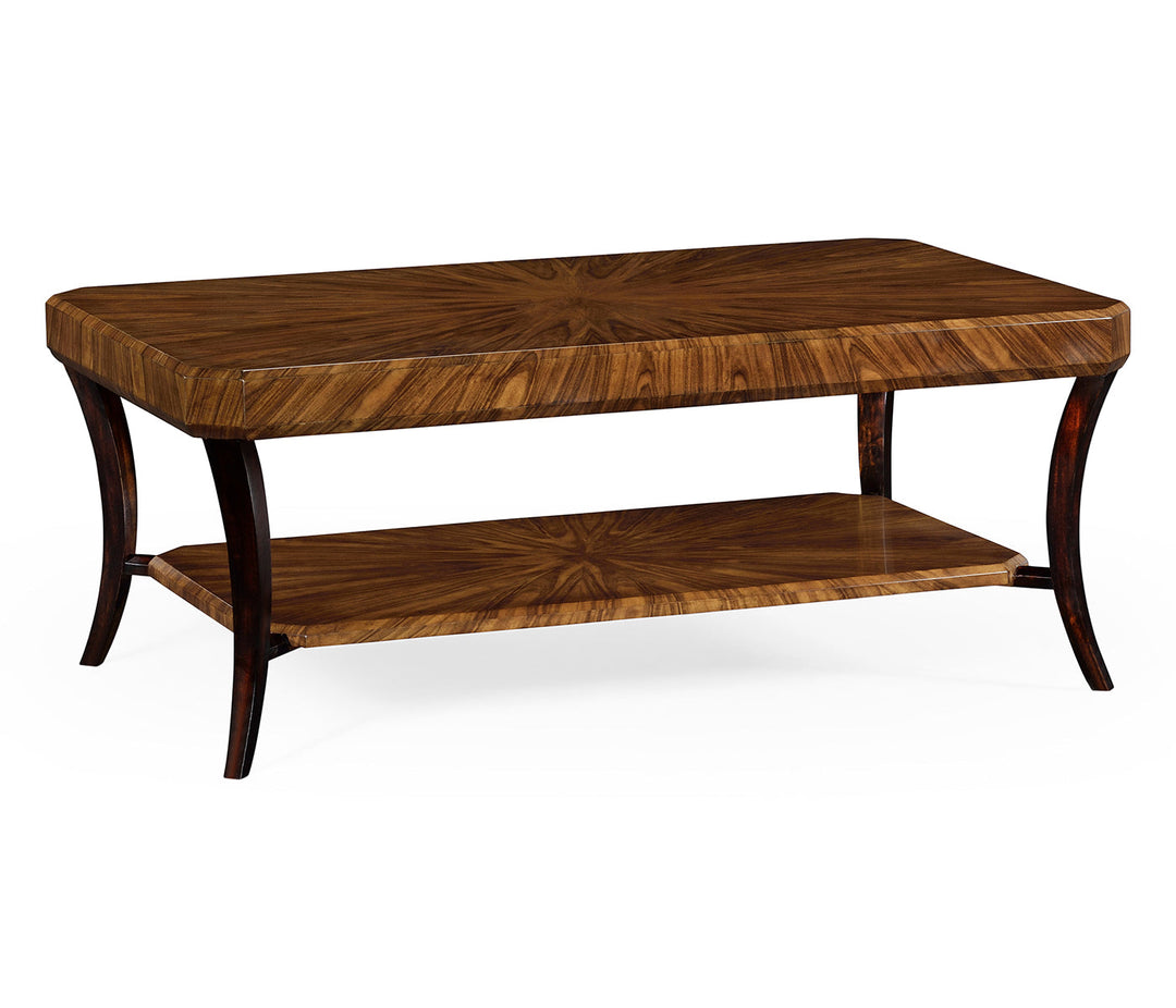 JC Modern - Santos Collection - Art Deco High Lustre Rectangular Coffee Table