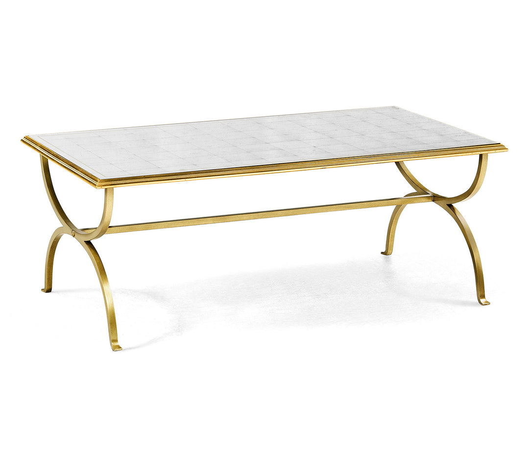 JC Modern - Luxe Collection - Églomisé & Gilded Iron Coffee Table