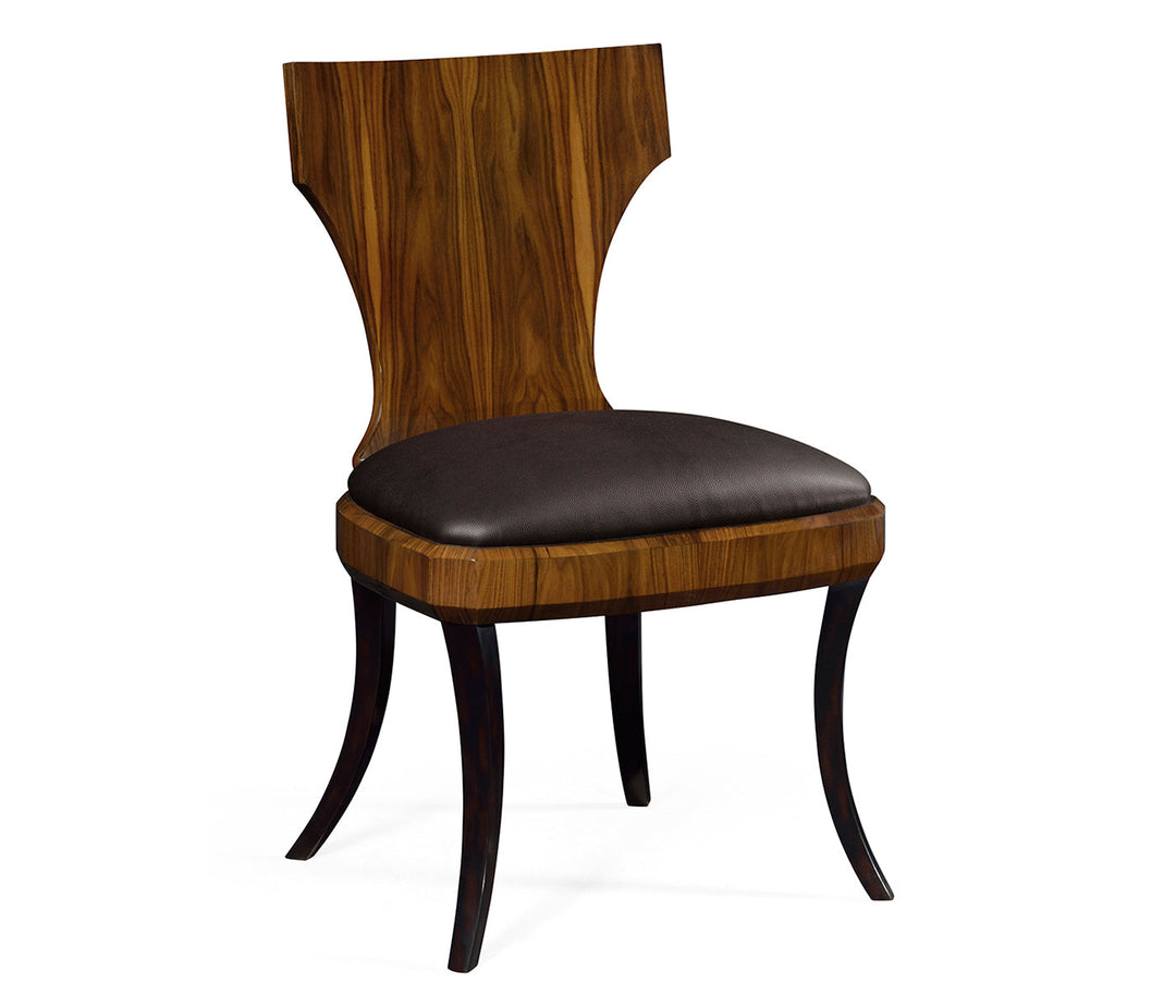 JC Modern - Santos Collection - Art Deco Santos Rosewood High Lustre Klismos Chair