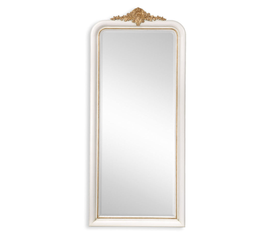 Country Farmhouse Collection - White & gilded mirror (Full length)